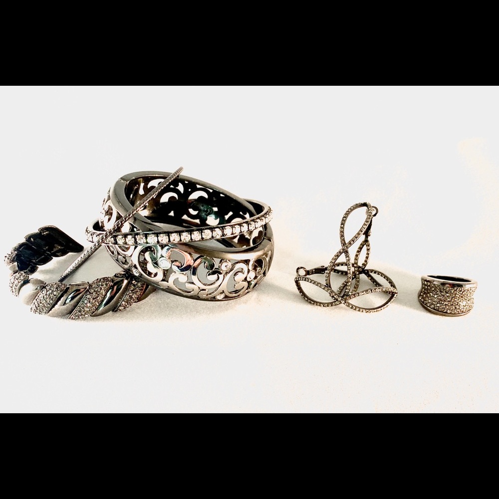 Beautiful 7pc Gunmetal Jewelry Set